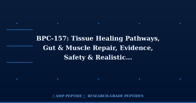 BPC-157: Tissue Healing Pathways, Gut & Muscle Repair, Evidence, Safety & Realistic Expectations | AMP Peptide