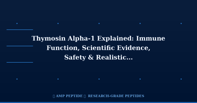 Thymosin Alpha-1 Explained: Immune Function, Scientific Evidence, Safety & Realistic Expectations | AMP Peptide 7 Thymosin Alpha-1 Explained: Immune Function, Scientific Evidence, Safety & Realistic Expectations | AMP Peptide