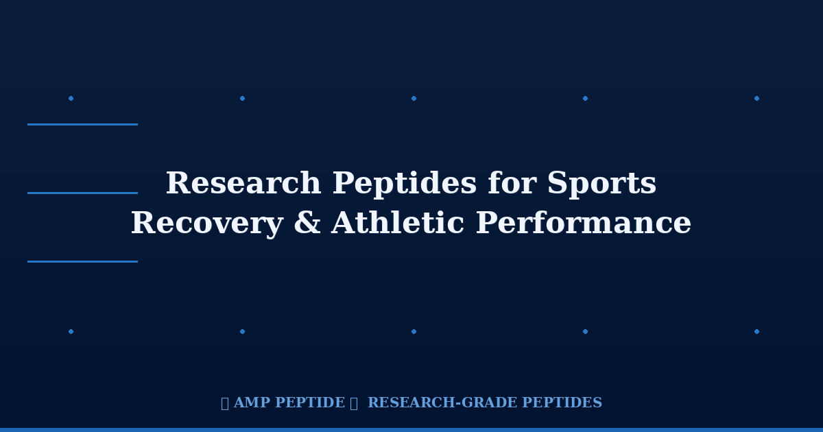 AMP Peptide - China Peptide Manufacturer Research Peptides for Sports Recovery & Athletic Performance: Current Evidence