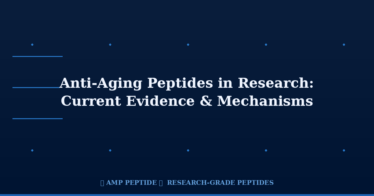 Anti-Aging Peptides in Research: Current Evidence & Mechanisms 1 AMP Peptide - China Peptide Manufacturer Anti-Aging Peptides in Research: Current Evidence & Mechanisms