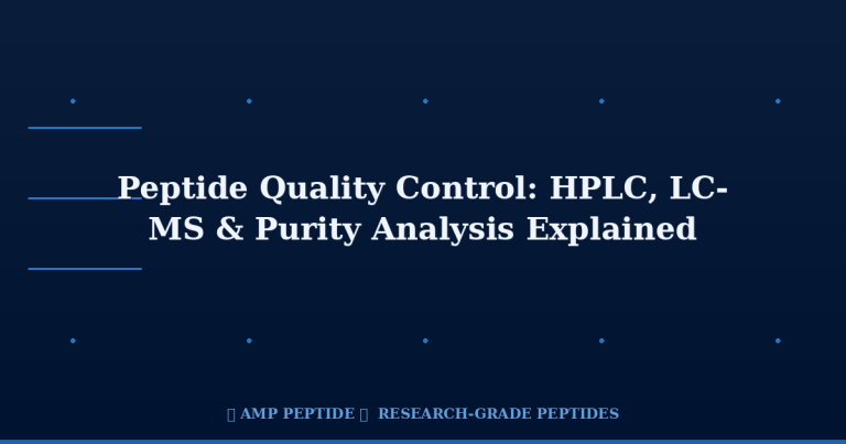 Peptide Quality Control: HPLC, LC-MS & Purity Analysis Explained