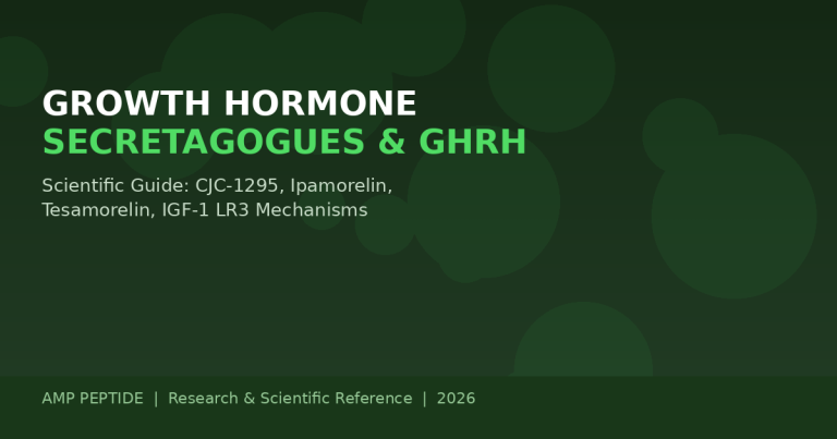 Growth Hormone Secretagogues & GHRH Analogs - Scientific Guide covering CJC-1295, Ipamorelin, Tesamorelin, IGF-1 LR3 mechanisms and research applications