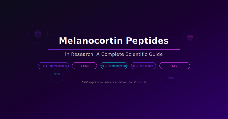Melanocortin Peptides in Research Complete Scientific Guide - PT-141 Bremelanotide, MT-1 Afamelanotide, MT-2 Melanotan II, alpha-MSH, and melanocortin receptor signaling MC1R MC3R MC4R MC5R for neuroscience and pigmentation research