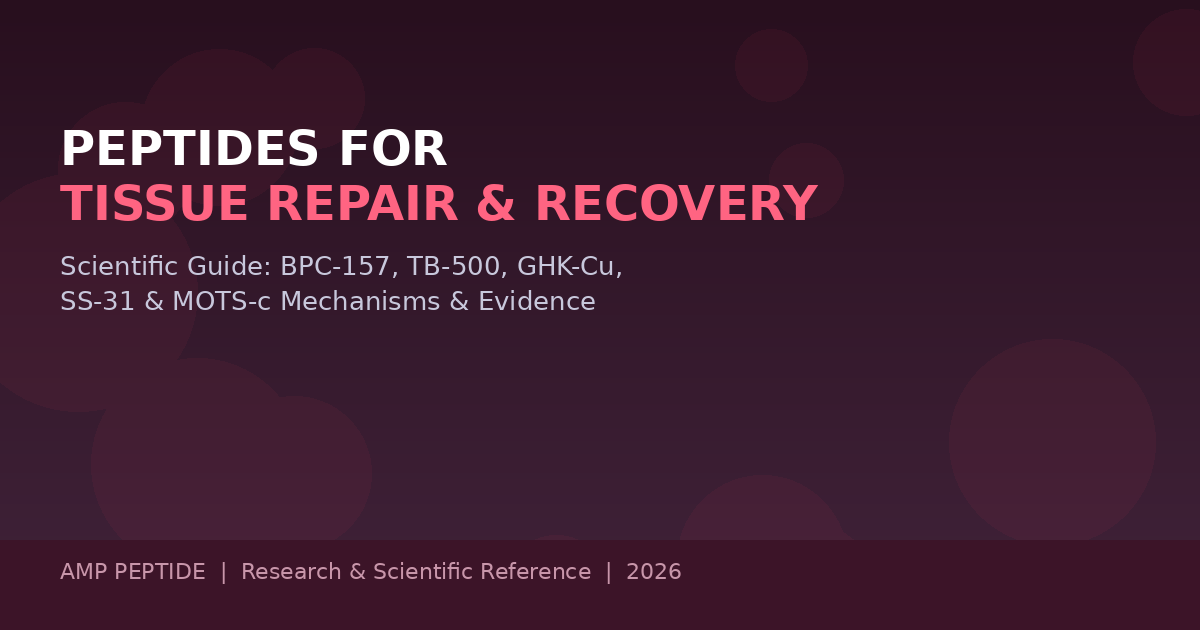 Peptides for Tissue Repair & Recovery: Complete Scientific Guide 1 Peptides for Tissue Repair & Recovery - Scientific Guide covering BPC-157, TB-500, GHK-Cu, SS-31 and MOTS-c mechanisms and clinical evidence